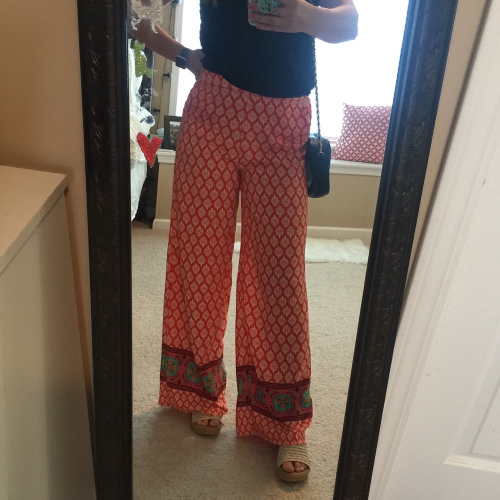 Love Tree Happens Orange Palazzo Pants size Medium
